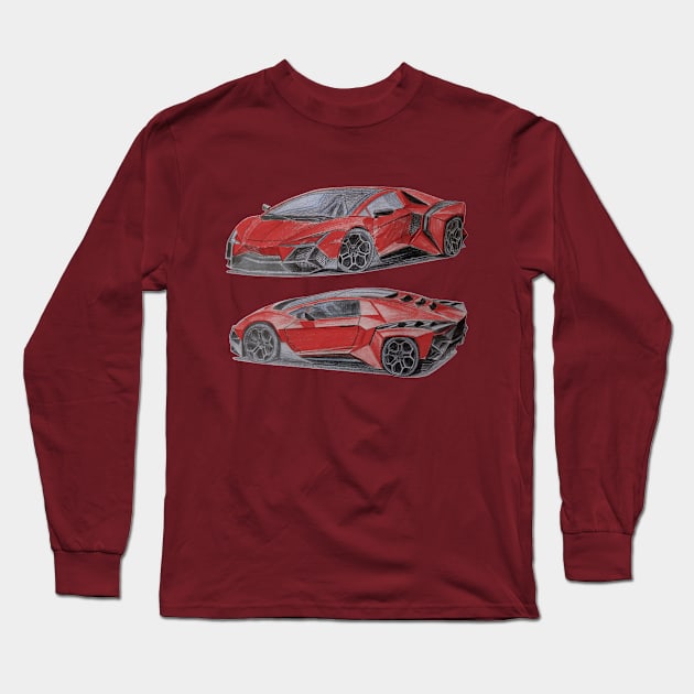 Lamborghini Long Sleeve T-Shirt by An.D.L.